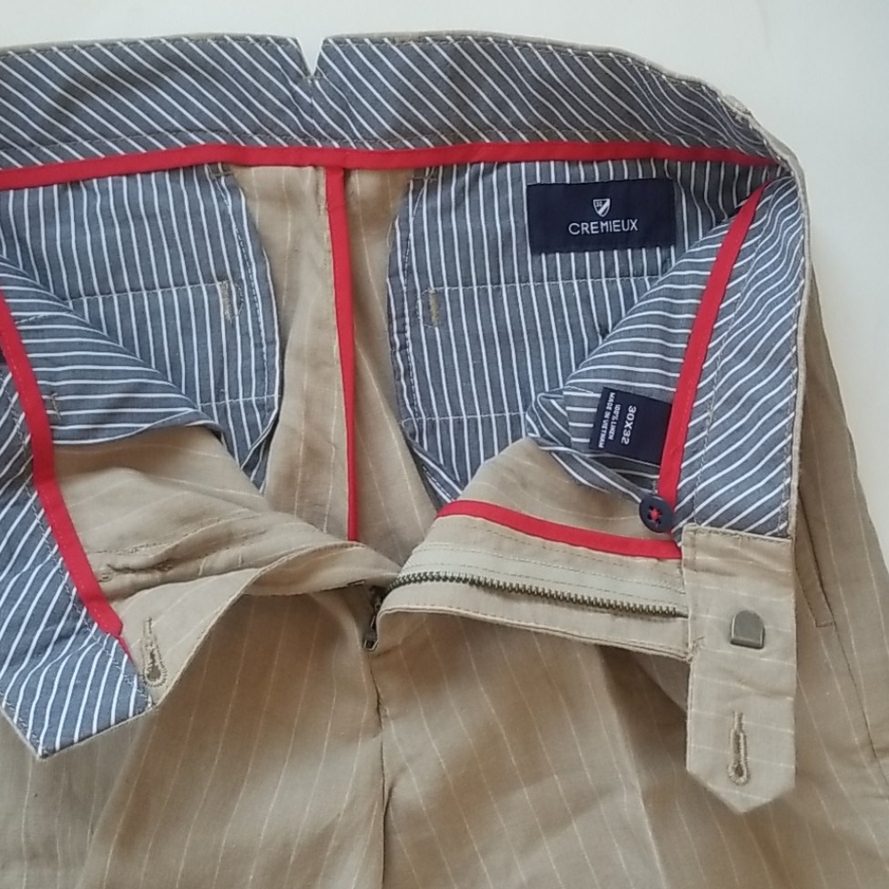 Cremieux S95PX201 Chambers Khaki Linen Sla… - Picture 3 of 4